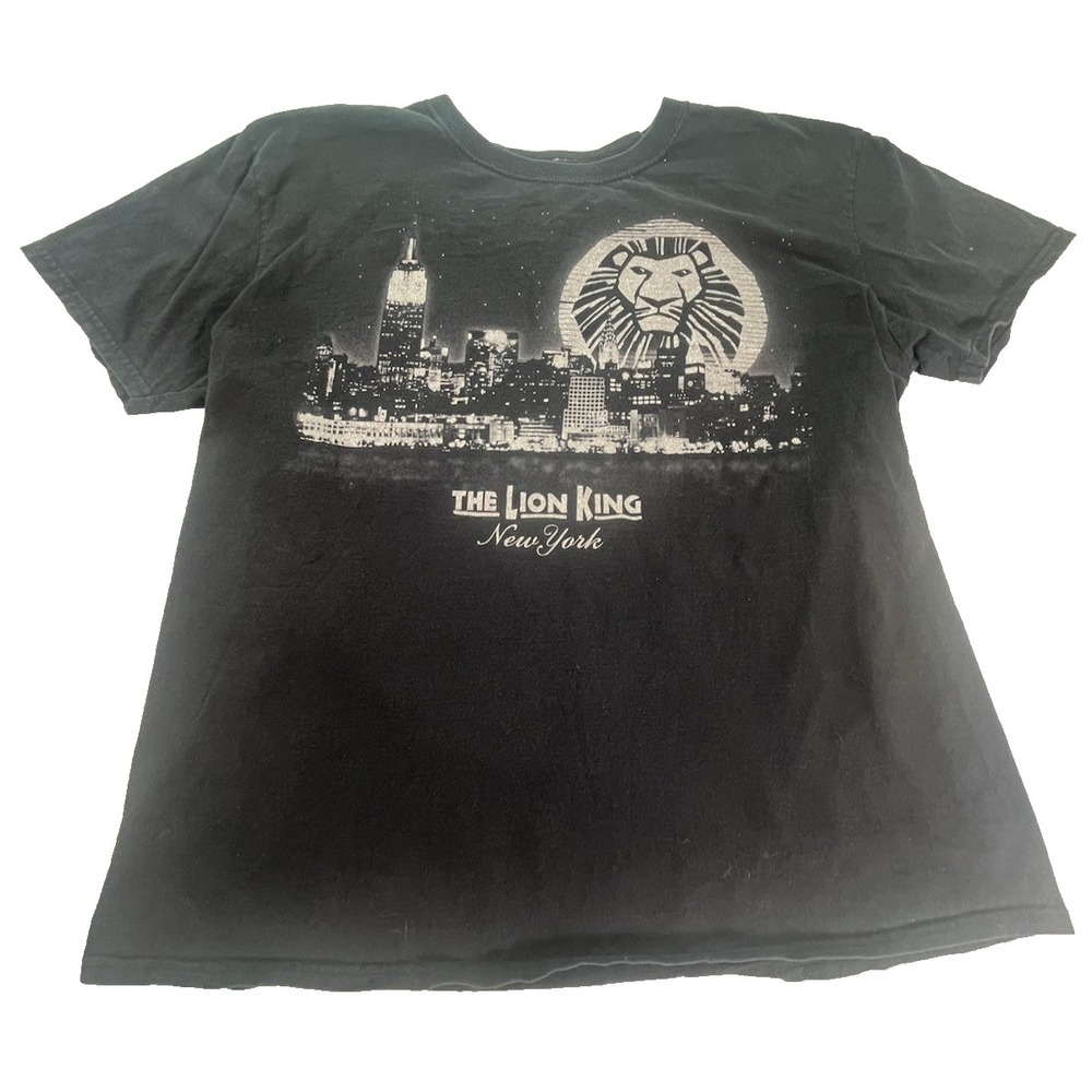 The Lion King New York T-Shirt Size Large L Black Broadway Sparkles